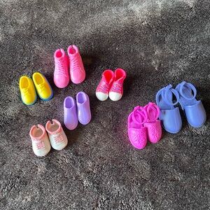 Lot of 7 Pairs of Assorted Doll Shoes